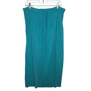 Diane Von Furstenberg Chania Skirt DVF 12 Pleated Plisse Midi Maxi Teal Long